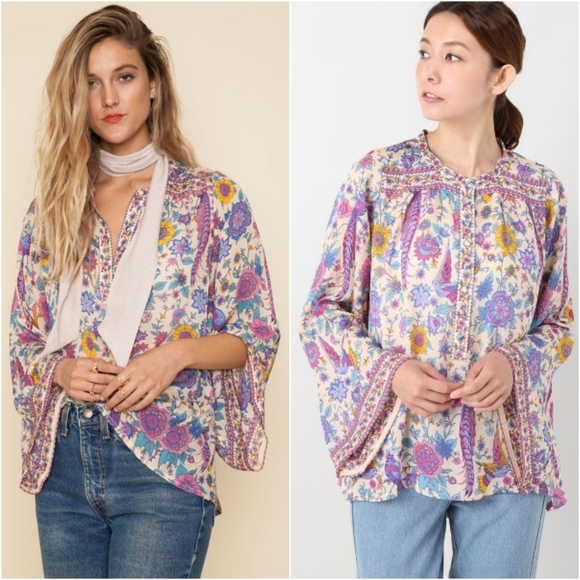 Spell designs lovebird blouse chamomile M gypsy - Picture 5 of 8